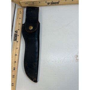 Vintage Leather Knife Sheath with Brass Studs Handcrafted with Durable Stitched